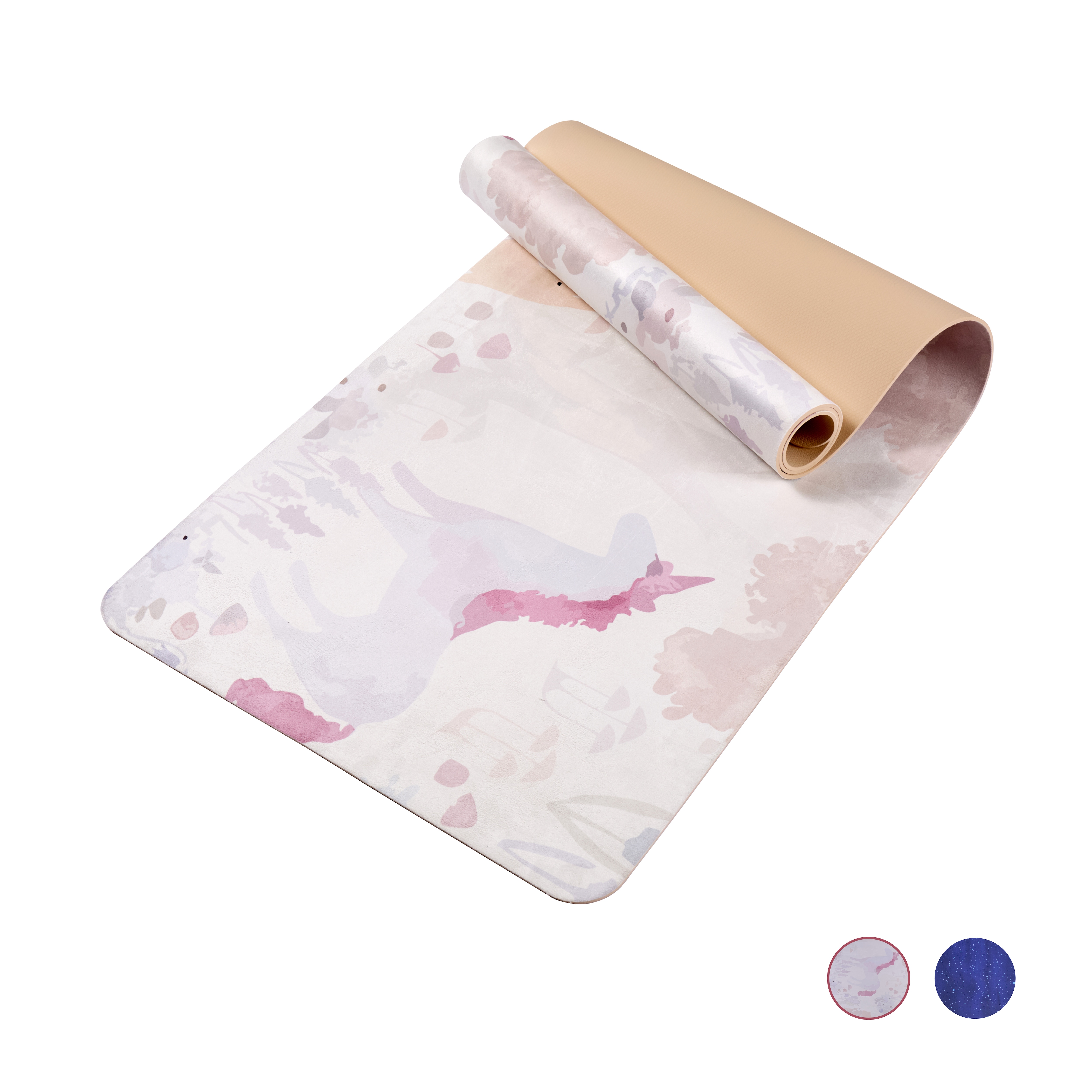 Yoga Mat, Exercise Yoga Mat Print With Non-Slip Design, Professional TPE Exericise Mat, 72" X 24" Multi-Purpose Workout Mat For Women, Pilates Fitness And Floor Exercises	_voghion.com